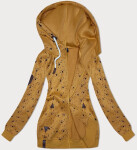 Dámska žltá mikina na zips s hviezdičkovým vzorom (2313) odstíny žluté XL (42)