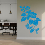 Veselá Stena Samolepka Kvetina Farba: červená, Veľkosť: 80 x 59 cm