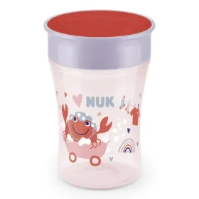 NUK hrnček Magic Cup s viečkom 230ml / červená (10255031)