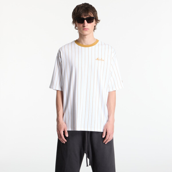 Tričko New Era Pinstripe OS Tee UNISEX Optic White/ DOC L