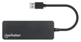 Manhattan USB hub 4X USB-A čierny / USB hub / USB 3.2 Gen 1 / 5 Gbit/s / Bus Power (164900)