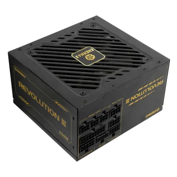 Enermax Revolution III ERV650G-AHG-MAC / Zdroj PC / 650W / ATX12V 3.1 / FDB / 80PLUS Gold (ERV650G-AHG-MAC)