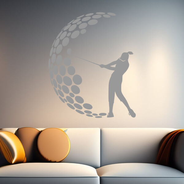 Veselá Stena Samolepka Golf Farba: šedá, Veľkosť: 40 x 48 cm