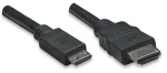 Manhattan miniHDMI kábel 1.8m čierna / predlžovací / tienený (304955)