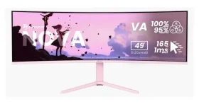 49" Arozzi Nova ružová / Monitor / VA / 5120×1440 / 165Hz / 1500R / HDR10 (AZ-NO-49TUW165-PNK)