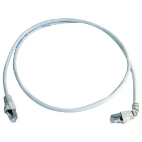 Telegärtner 100008010 RJ45 sieťové káble, prepojovacie káble CAT 6A S/FTP 0.5 m sivá samozhášavý, s priechodkou chrániacou proti zlomeniu 1 ks; 100008010