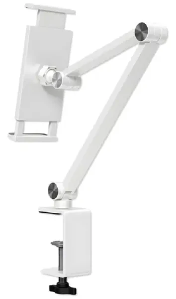 4smarts ErgoFix H9 biela / Stolný držiak / pre telefón a tablet / nastaviteľný / otočný 360° (469309)