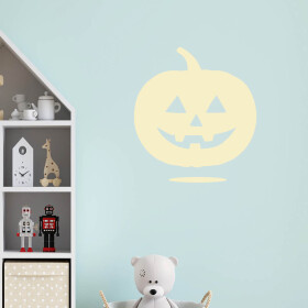 Veselá Stena Samolepka Halloweenska tekvica Farba: béžová, Veľkosť: 80 x 89 cm