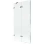 MEXEN/S - Lunar vaňová zástena 2-krídlová ľavá 90 x 150, transparent, chróm 897-090-100-01-00-L