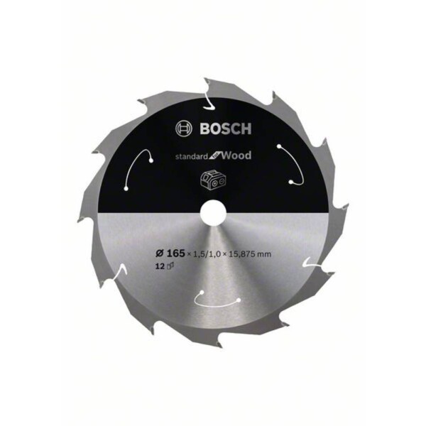 Bosch Accessories Bosch 2608837680 tvrdokovový pílový kotúč 165 x 15.875 mm Počet zubov (na palec): 12 1 ks; 2608837680