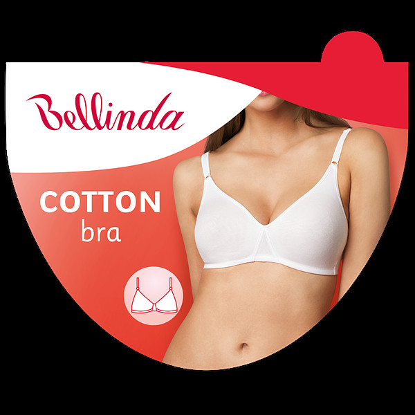 Nevystužená bavlnená podprsenka COTTON BRA - Bellinda - čierna 100 D