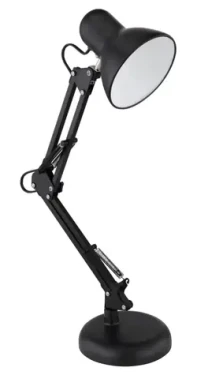 RealPower SL-70 čierna / Stolová lampa / retro design / nastaviteľné rameno / pätica E27 / 40 W (463604)
