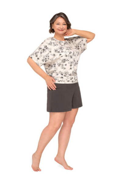 259 DÁMSKE PYŽAMO MARTA grafit 2XL