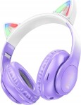 Hoco HOCO słuchawki bezprzewodowe bluetooth nagłowne W42 Kocie Uszy fialové winogrono
