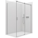 CERANO - Sprchovací kút Santoro Ľ/P - 8 mm - chróm, transparentné sklo - 100x90x195 - posuvný CER-8050BD7348