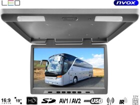 Nvox Monitor podwieszany podsufitowy lcd 19cali cali led fm ir usb sd