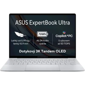 Asus ExpertBook Ultra B9406CAA sivá / 14" / 2880 × 1800 / Ultra 7 356H 1.9GHz / 32GB / 1TB SSD / Intel / W11P (B9406CAA-OLEDU7321SX)
