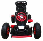 Mamido Go-kart G8 v červenom prevedení, detský go-kart s nafukovacími kolesami