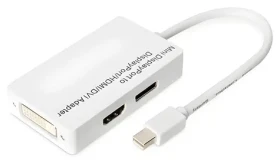 Digitus Mini DP/M - DVI-D/F / Redukcia / 0,2 m / biela (DB-340509-002-W)