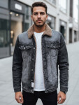 Pánska zateplená džínsová bunda čierna FashionStreet TX4725z XL