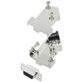 TRU COMPONENTS TCD45NT09MDBSK 7708512 sada D-SUB zásuvková lišta 45 ° Pólov: 9 spájkovaný 1 ks; 7708512