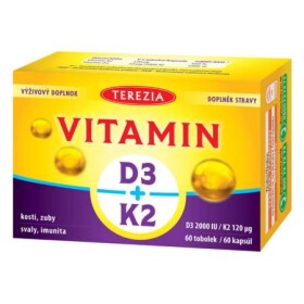 TEREZIA Vitamín D3 2000 IU + K2 120 µg 60 kapsúl