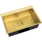 MEXEN - Solix oceľový drez 1-bowl 650 x 450 mm, zlatá 6403651000-55