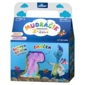 VITAR Mudráčik multivitamín želé duopack chlapec + darček 100 ks