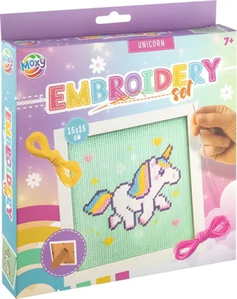 MOXY Vyšívanie krížikovým stehom Jednorožec