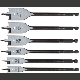 C.K T2942P sada frézovacích vrtákov do dreva 6-dielna 10 mm, 13 mm, 16 mm, 20 mm, 22 mm, 25 mm 1/4 (6,3 mm) 1 sada; T2942P