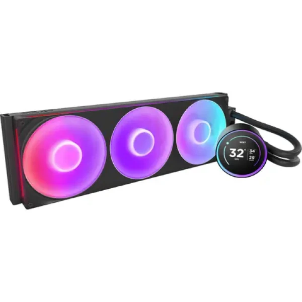 NZXT Kraken Elite 420 RGB čierna / 3x 140mm / Fluid Dynamic Bearing / 34.5 dB @ 2000 RPM / 98.61 CFM / AMD + Intel (RL-KR42E-B2)