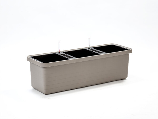 Plastia Samozavlažovací veľkoobjemový truhlík Berberis TRIO taupe 117 cm