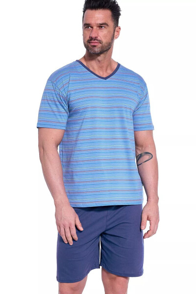 Pánske pyžamo 330/42 Various plus - CORNETTE světle modrá 3XL