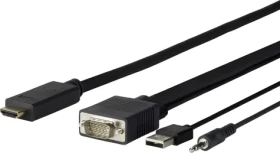 VivoLink Pre VGA + Audio na HDMI M - M 5m / 1920x1080 / EDID / USB napájanie (PROVGAHDMI5)