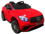 Mamido Elektrické autíčko Mercedes GLC63s s pohonom 4x4 vo výraznej červenej farbe a koži