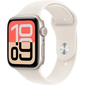 Apple Watch SE 3 (2025) GPS + Cellular 44mm Hviezdne biele hliníkové telo - Hviezdne biely športový remienok M/L / 160-210mm (MEPF4MP/A)