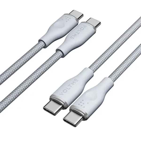 VOLTME Powerlink Rugg Series CTC Kábel USB-C(M) 3A/60W 1m šedá / 2x USB-C(M) (C2052)