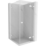 MEXEN/S - Lunar T sprchovací kút dvere krídlové pravá 90 x 90, transparent, biela 834T-090-090-20-00-P