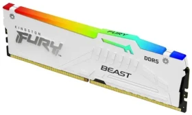 Kingston Fury Beast White RGB 16GB (1x 16GB) DDR5 6400MHz/CL32/DIMM/XMP/1.4V (KF564C32BWA-16)