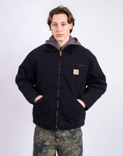 Carhartt WIP OG Detroit Jacket Black/Black stone canvas M