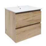 Kúpeľňová skrinka 2 zásuvková s umývadlom SAT B-Way 59x50x45 cm dub mat BWAY260OAKU4BI BWAY260OAKU4BI