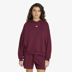 Mikina adidas W 3 Stripes Fleece Studio Hoodie Maroon L