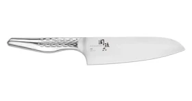 KAI Nôž Santoku Sekimagoroku Shoso 16,5 cm / Nerezová oceľ 5CR15MoV / Tvrdosť 56 HRC / Rukoväť z nerezovej ocele (AB-5156)