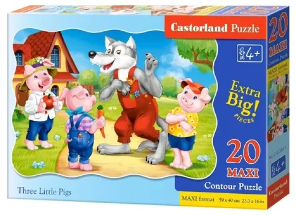 Castorland 02399 Puzzle Tri malé prasiatka MAXI