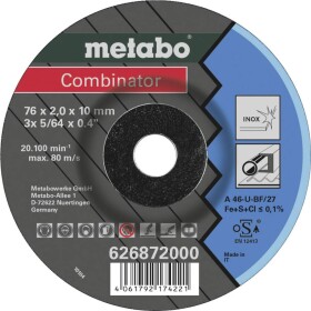 Metabo Combinator 626872000 rezný kotúč lomený 76 mm 1 ks; 626872000