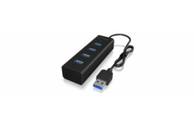 IcyBox IB-HUB1409-U3 USB Hub čierna / 4x USB 3.0 / s pripojením USB 3.0 AM (IB-HUB1409-U3)