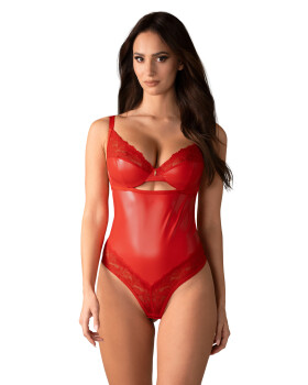 Krásne telo Aliosa teddy - Obsessive L/XL červená