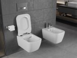 MEXEN/S - Stella Závesná WC misa vrátane sedátka s slow-slim, duroplast, biela 30680800