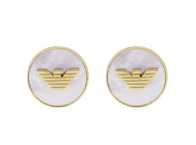 Emporio Armani Pôvabné náušnice s perleťou Eagle Logo EGS3141710