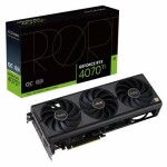 ASUS PROART-RTX4070TI-O12G / 2760 MHz / 12GB GDDR6X / 192bit / 1x HDMI + 3x DP / --W (16) (90YV0J30-M0NA00)